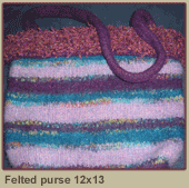 Felted purse 12x13 $25