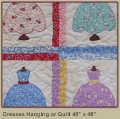Dresses Wall Hanging or Quilt 48 x 48
