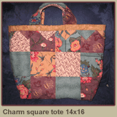 Charm square tote 14x16 $20