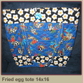 Fried egg tote 14x16 $25