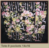 Tote-9 pockets 14x16 $25